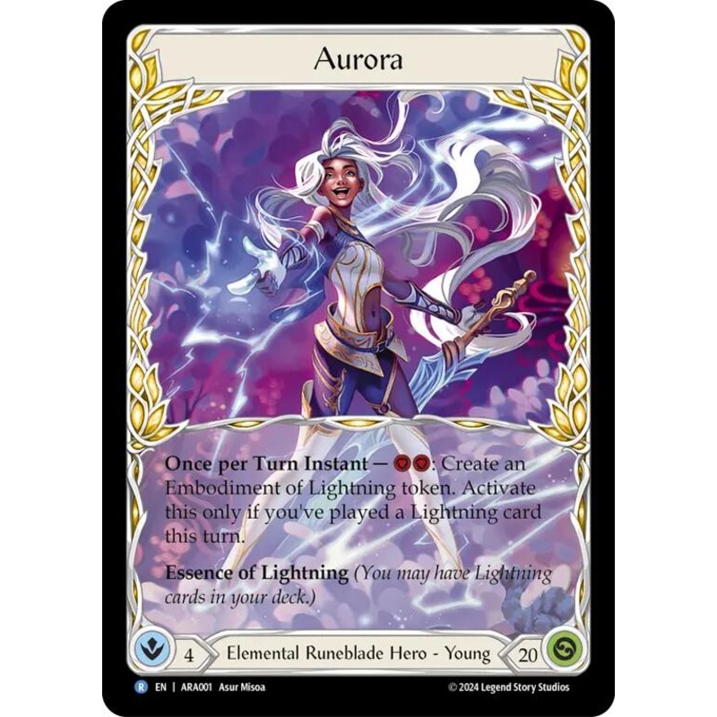 Aurora [ARA001] (Rosetta Aurora Blitz Deck)  Rainbow Foil