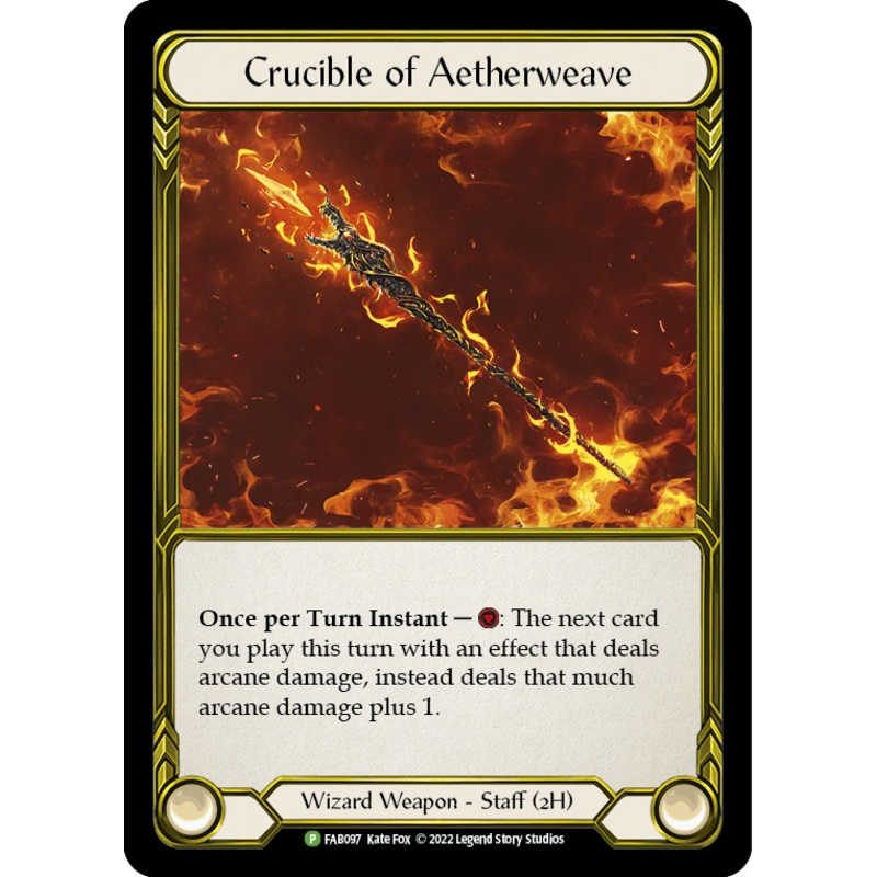 Crucible of Aetherweave (Golden) [FAB097] (Promo)  Cold Foil