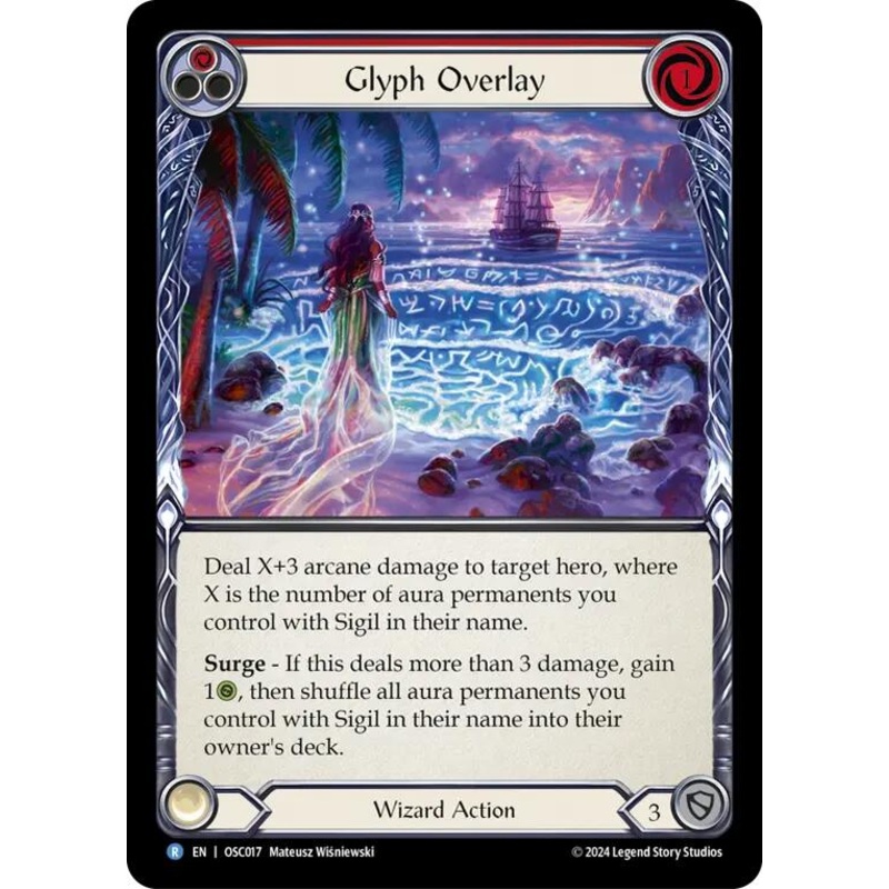 Glyph Overlay (Red) [OSC017] (Rosetta Oscilio Blitz Deck)