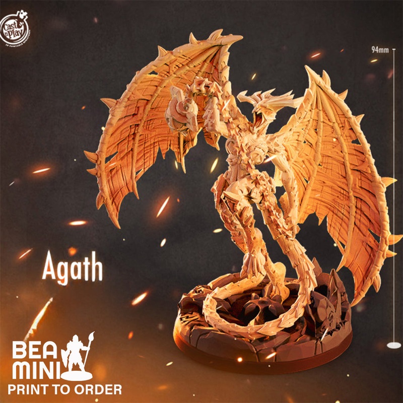 Agath – Demon Mother | BeaMini Print to Order Miniatures