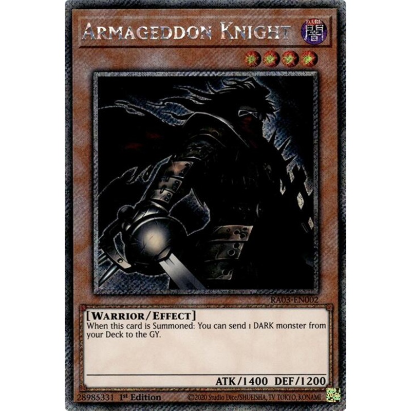 Armageddon Knight (Platinum Secret Rare) [RA03-EN002] Platinum Secret Rare