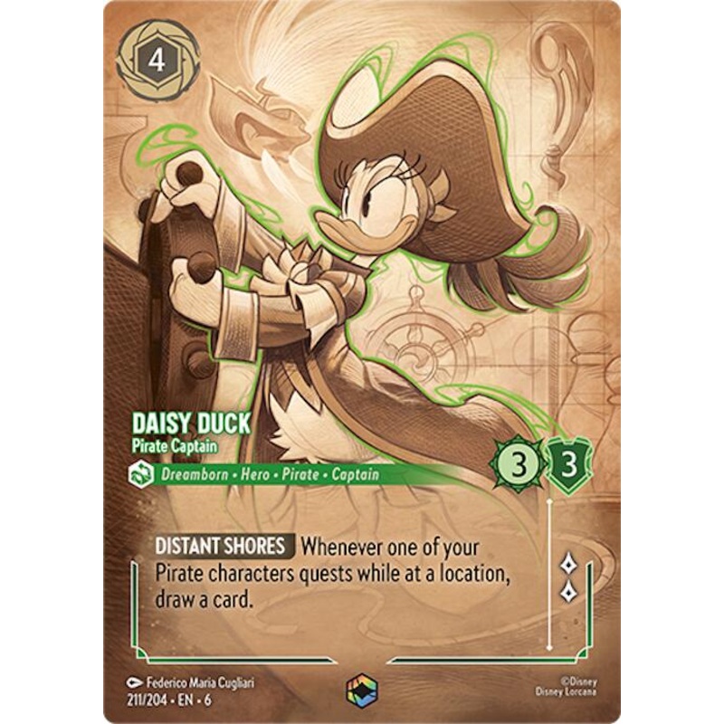 Daisy Duck – Pirate Captain (Enchanted) (211/204) [Azurite Sea]