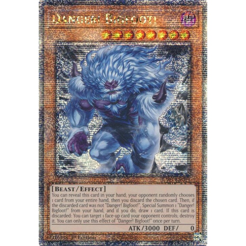 Danger! Bigfoot! (Alternate Art) (Quarter Century Secret Rare) [RA03-EN019] Quarter Century Secret Rare