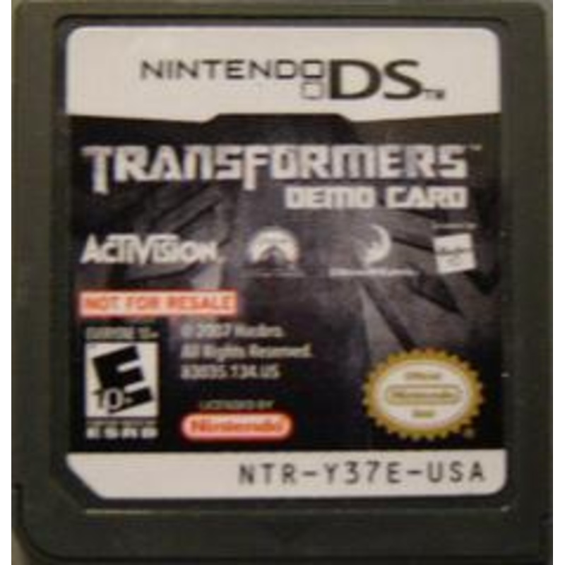 Transformers [Not for Resale] – Nintendo DS