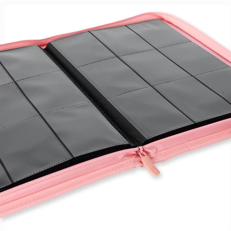 Vault X: 9-Pocket Exo-Tec Zip Binder – Pink