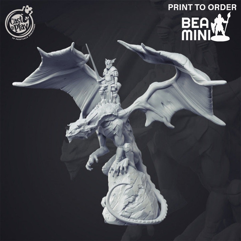 Dragon Rider | BeaMini Print to Order Miniatures