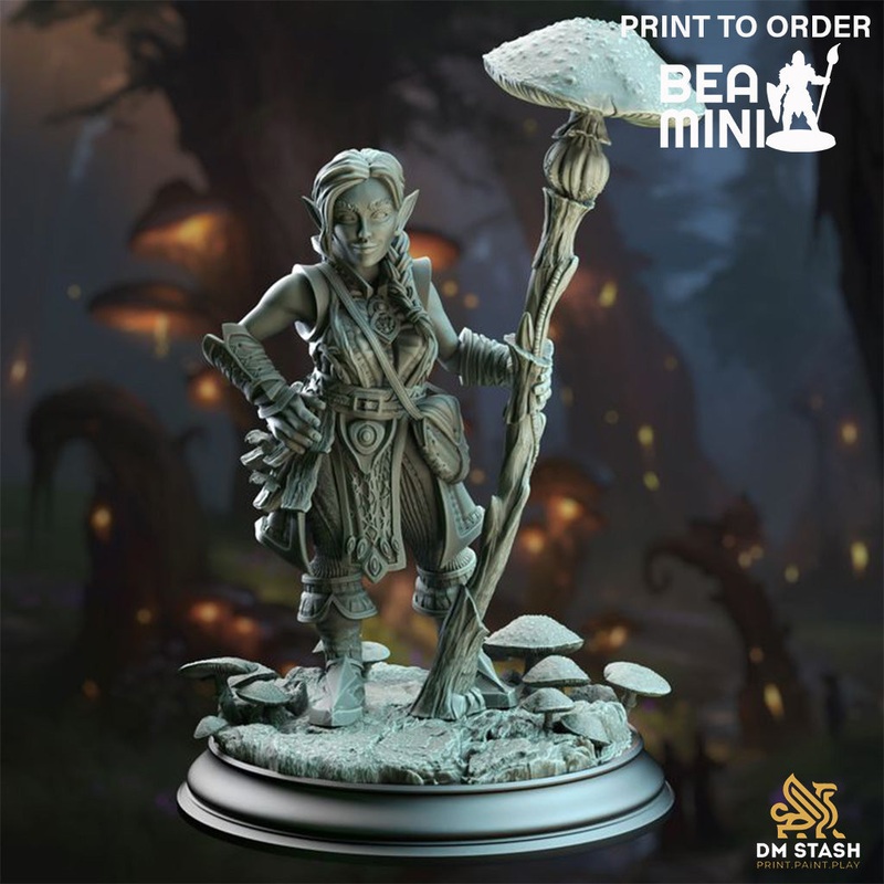 Halfling Druid of Spores – Cordelia | BeaMini Print to Order Miniatures