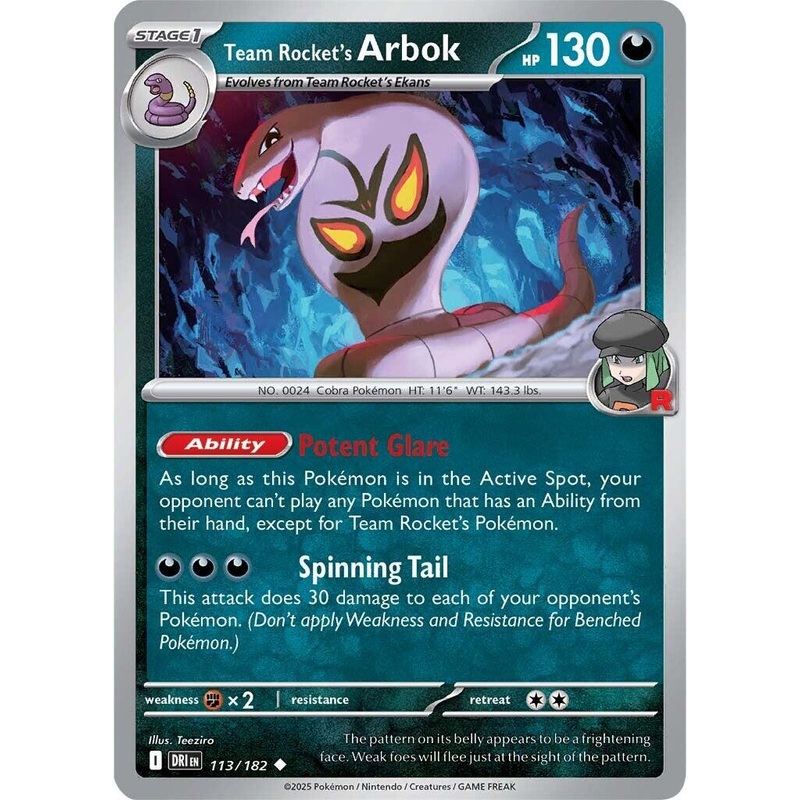 Team Rocket’s Arbok (113/182) [Scarlet & Violet: Destined Rivals]