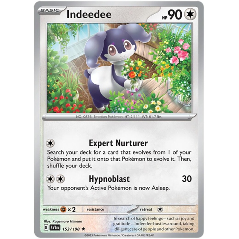 Indeedee (153/198) (Theme Deck Exclusive) [Scarlet & Violet: Base Set]