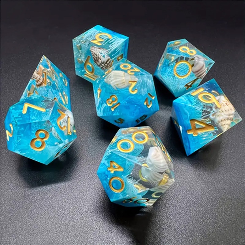 Tropicana – Sharp Edge Dice Set & Dice Case