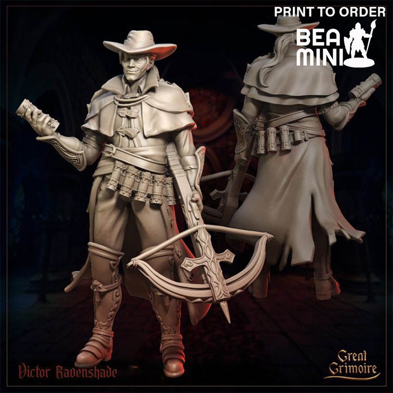 Victor Ravenshade – Human Ranger | BeaMini Print to Order Miniatures