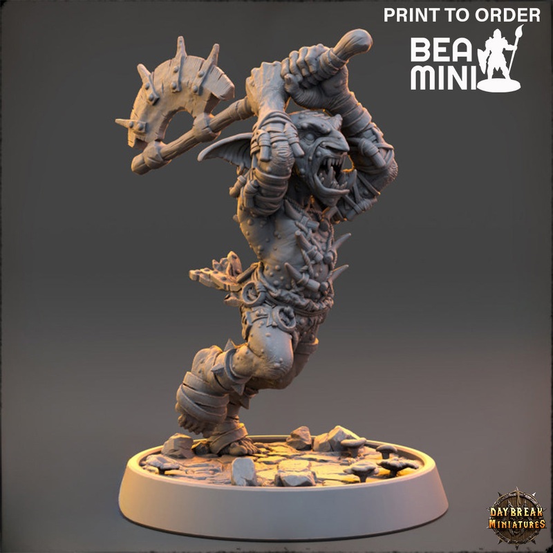 Orleg Hoit da Tredzle – Goblins da Tredzle | BeaMini Print to Order Miniatures
