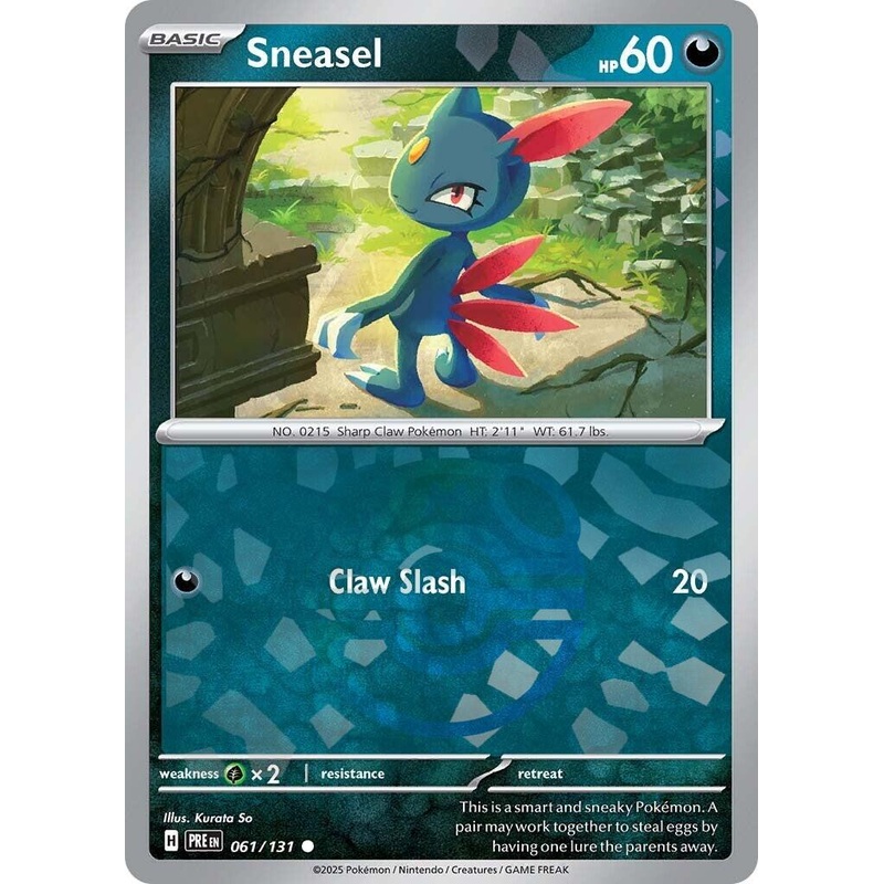 Sneasel (061/131) (Master Ball Pattern) [Scarlet & Violet: Prismatic Evolutions]
