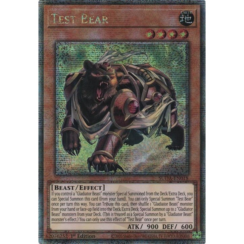 Test Bear (Quarter Century Secret Rare) [SUDA-EN018] Quarter Century Secret Rare