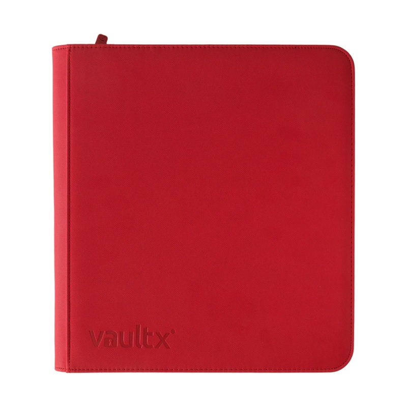 Vault X: 12-Pocket Exo-Tec Zip Binder XL – Fire Red