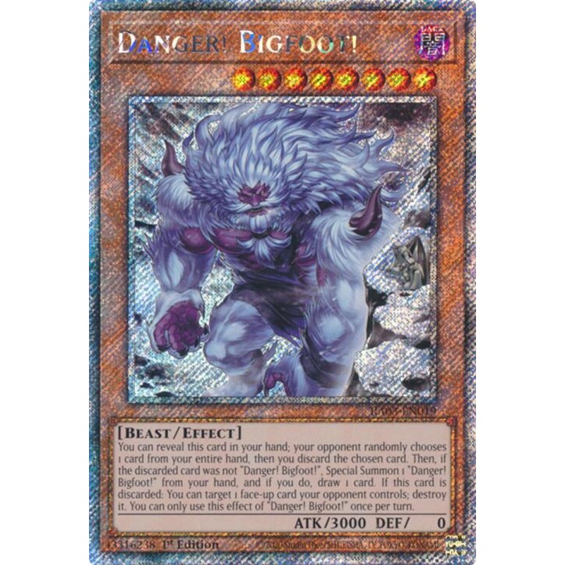 Danger! Bigfoot! (Alternate Art) (Platinum Secret Rare) [RA03-EN019] Platinum Secret Rare