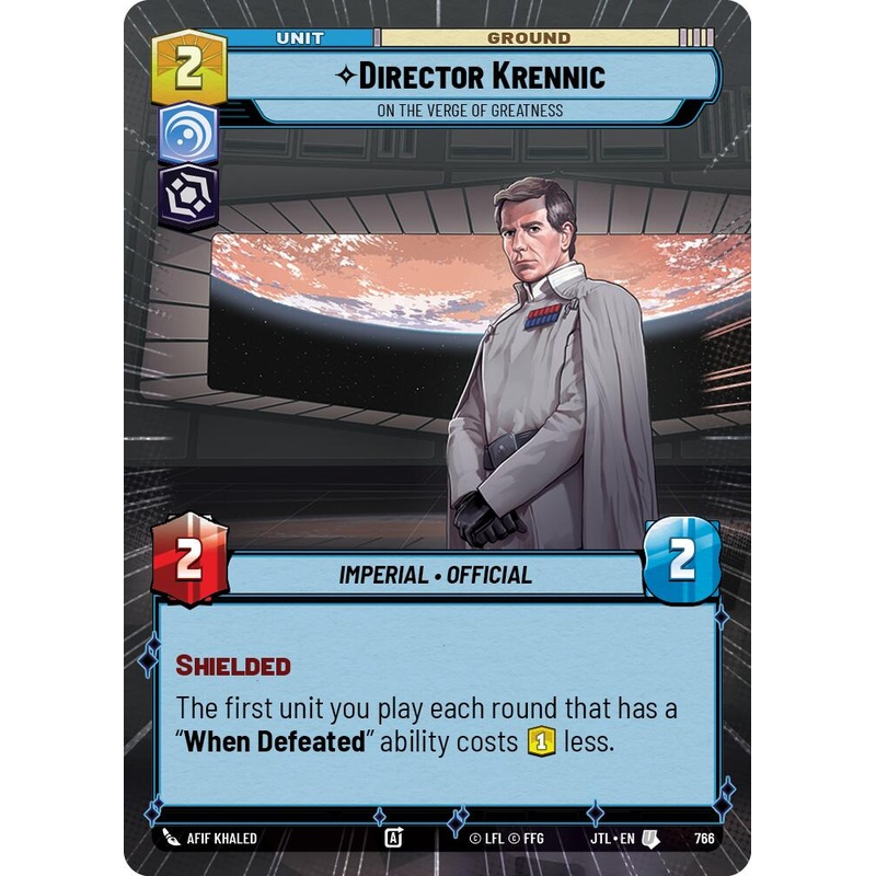 Director Krennic – On the Verge of Greatness (766) (Hyperspace Foil) (766) [Jump to Lightspeed]