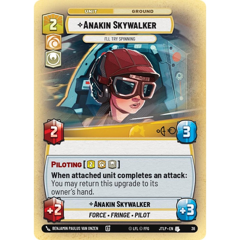 Anakin Skywalker – I’ll Try Spinning (Foil) (36) [Jump to Lightspeed: Weekly Play]