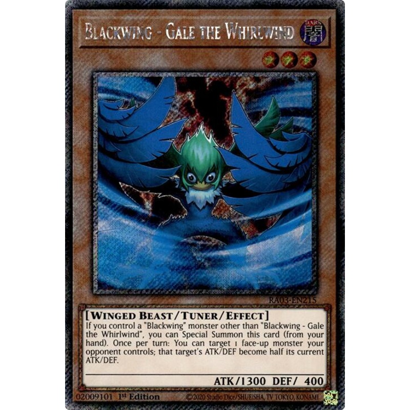 Blackwing – Gale the Whirlwind (Platinum Secret Rare) [RA03-EN215] Platinum Secret Rare