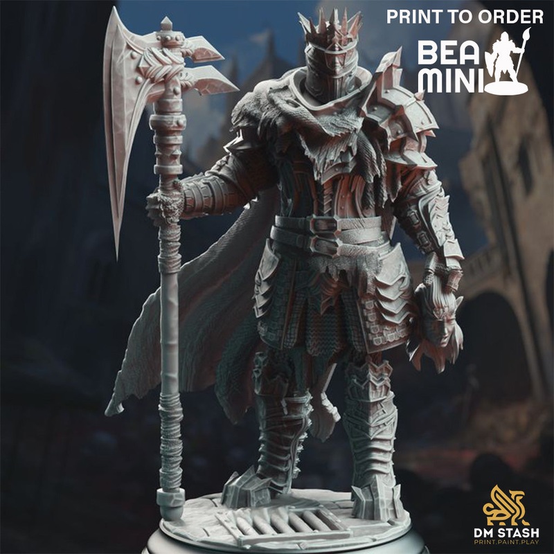 Executioner Knight – Gerhardt the Unwavering | BeaMini Print to Order Miniatures