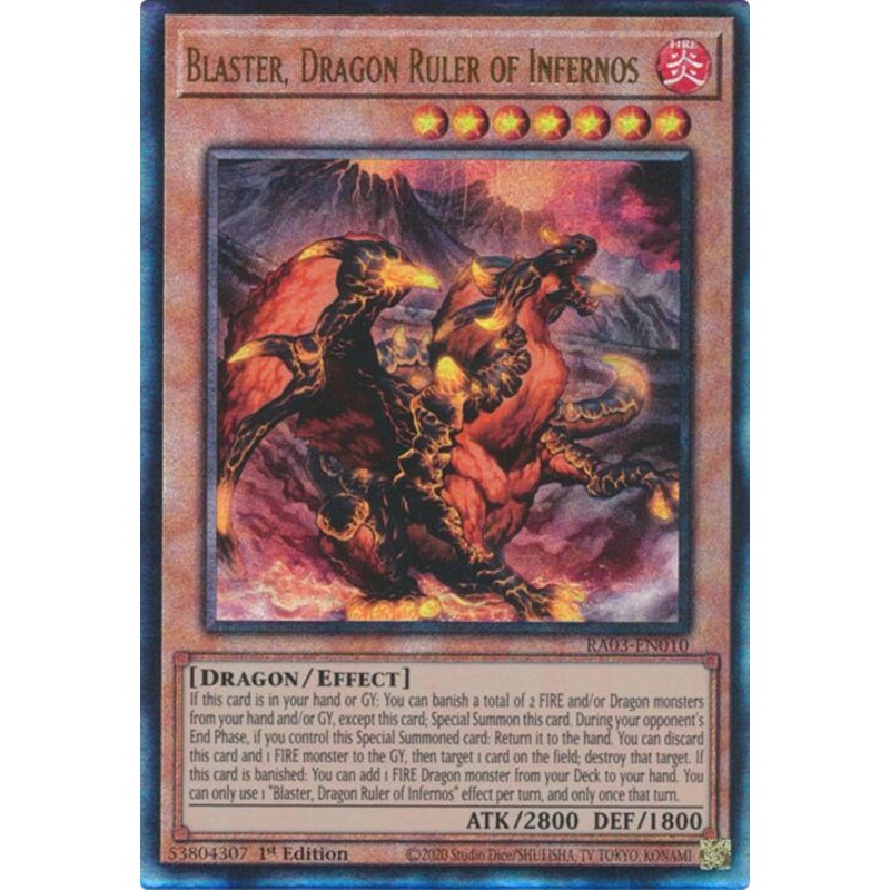 Blaster, Dragon Ruler of Infernos (UTR) [RA03-EN010] Prismatic Ultimate Rare