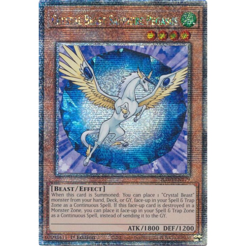 Crystal Beast Sapphire Pegasus (Quarter Century Secret Rare) [RA03-EN179] Quarter Century Secret Rare