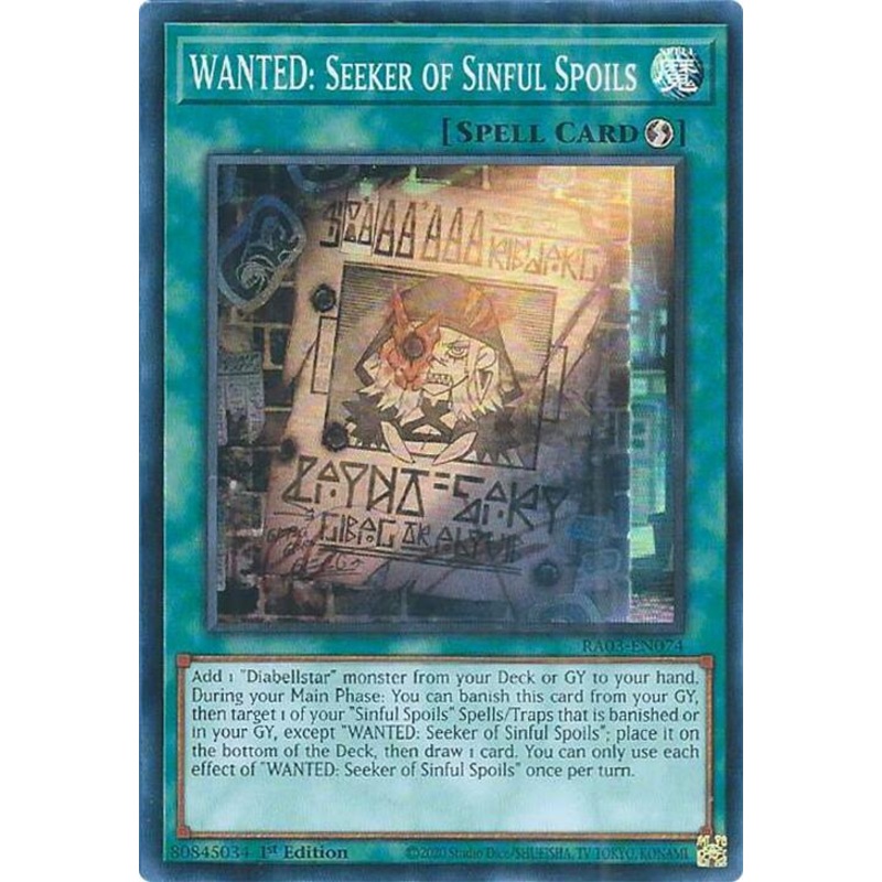 WANTED: Seeker of Sinful Spoils [RA03-EN074] Super Rare