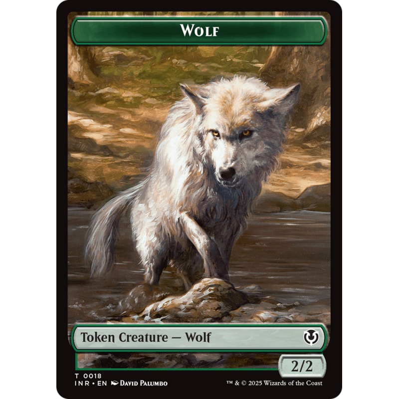 Wolf (0018) // Emblem – Arlinn, Embraces by the Moon Double-Sided Token [Innistrad Remastered Tokens]
