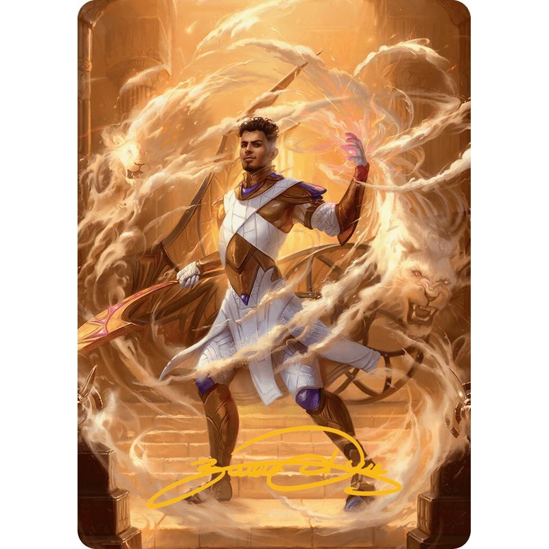 Basri, Tomorrow’s Champion Art Card (Gold-Stamped Signature) [Aetherdrift Art Series]