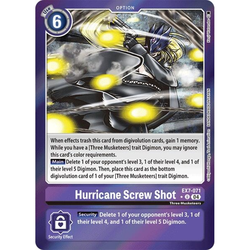 Hurricane Screw Shot [EX7-071] (Foil) [Digimon LIBERATOR]
