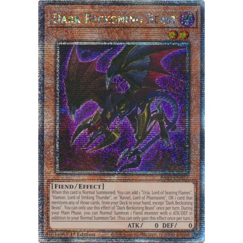 Dark Beckoning Beast (Quarter Century Secret Rare) [RA03-EN027] Quarter Century Secret Rare
