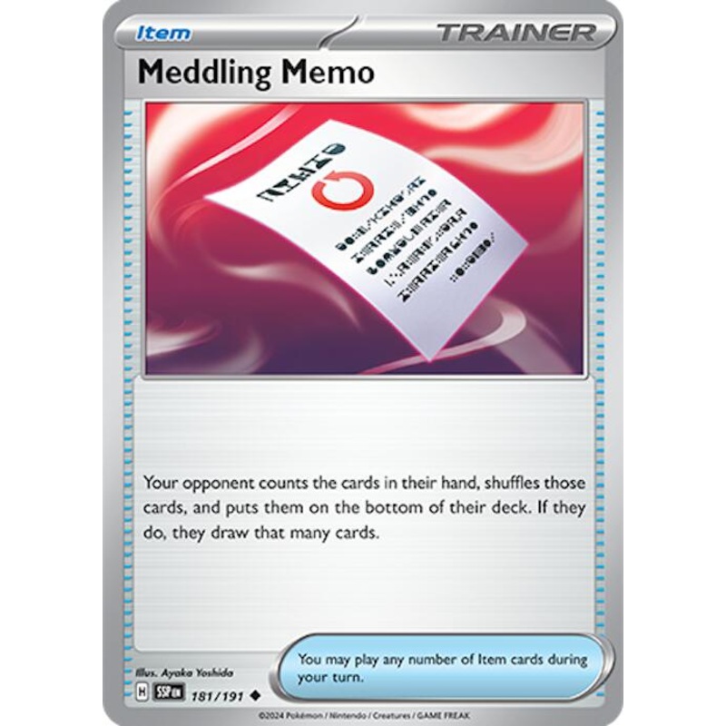 Meddling Memo (181/191) [Scarlet & Violet: Surging Sparks]
