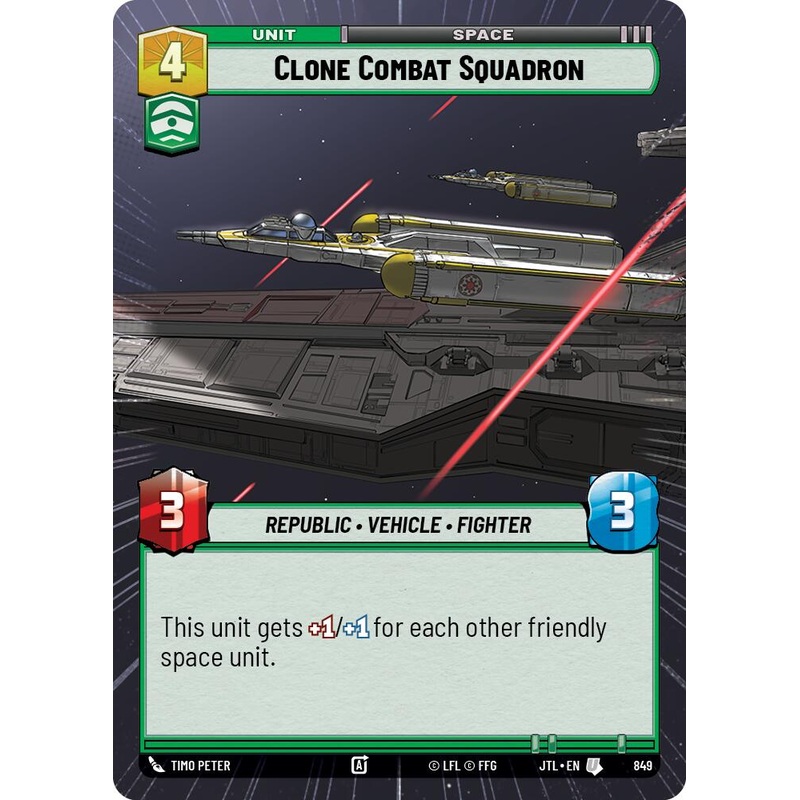 Clone Combat Squadron (849) (Hyperspace Foil) (849) [Jump to Lightspeed]