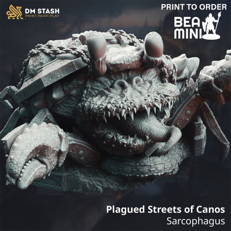 Eldritch Mimics –  Plagued Streets of Canos Sarcophagus | BeaMini Print to Order Miniatures