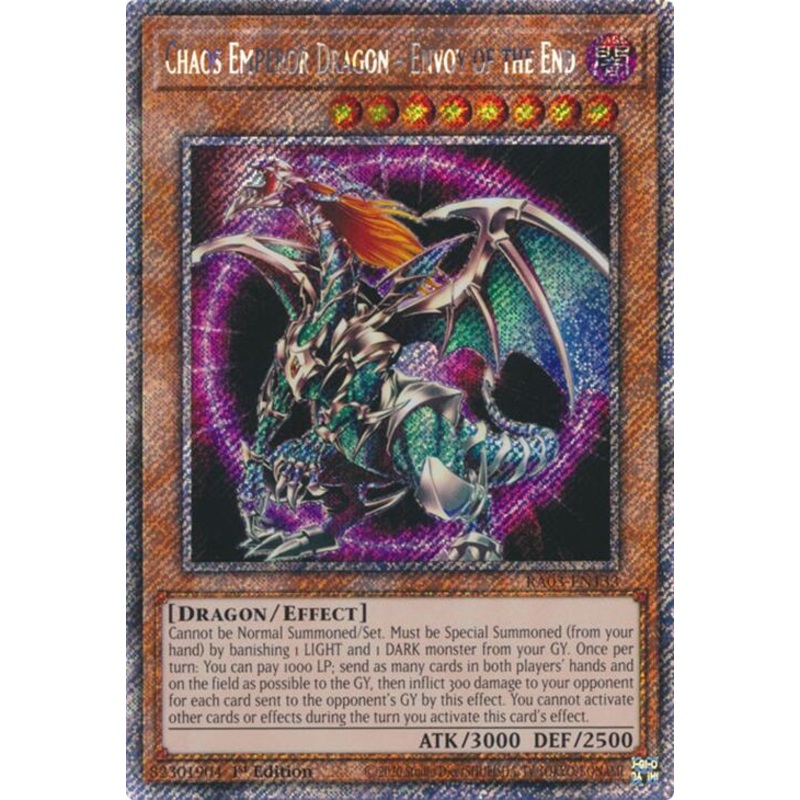 Chaos Emperor Dragon – Envoy of the End (Platinum Secret Rare) [RA03-EN133] Platinum Secret Rare