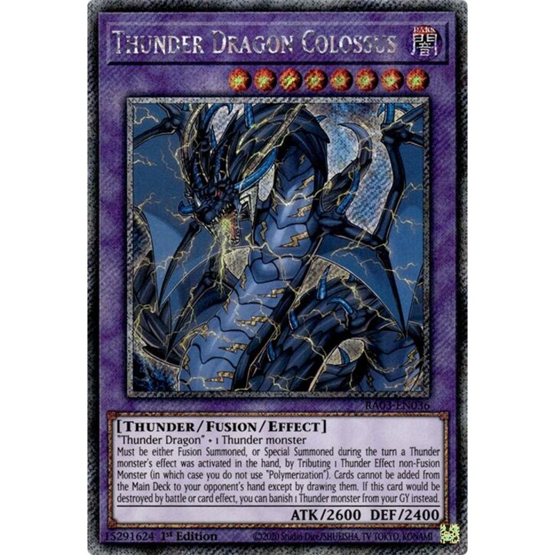 Thunder Dragon Colossus (Platinum Secret Rare) [RA03-EN036] Platinum Secret Rare