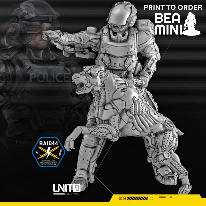Cyberpunk Police Officer Patrick ‘The Hound’ Murphy | BeaMini Print to Order Miniatures