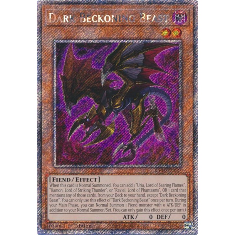 Dark Beckoning Beast (Platinum Secret Rare) [RA03-EN027] Platinum Secret Rare