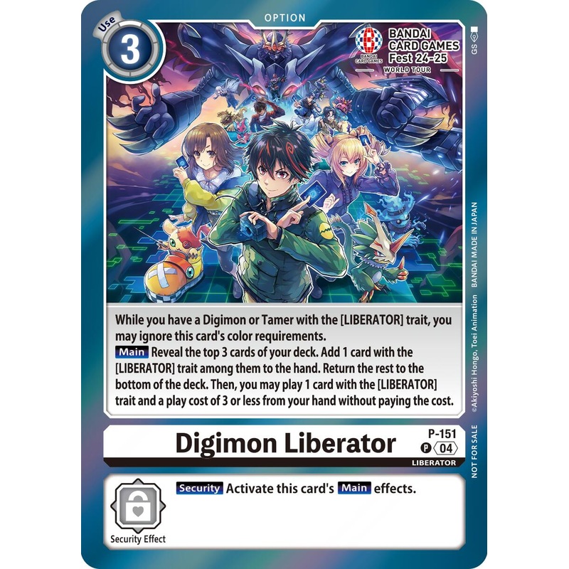 Digimon Liberator [P-151] – P-151 (BANDAI Card Games Fest 24-25 World Tour) [Promotional Cards]