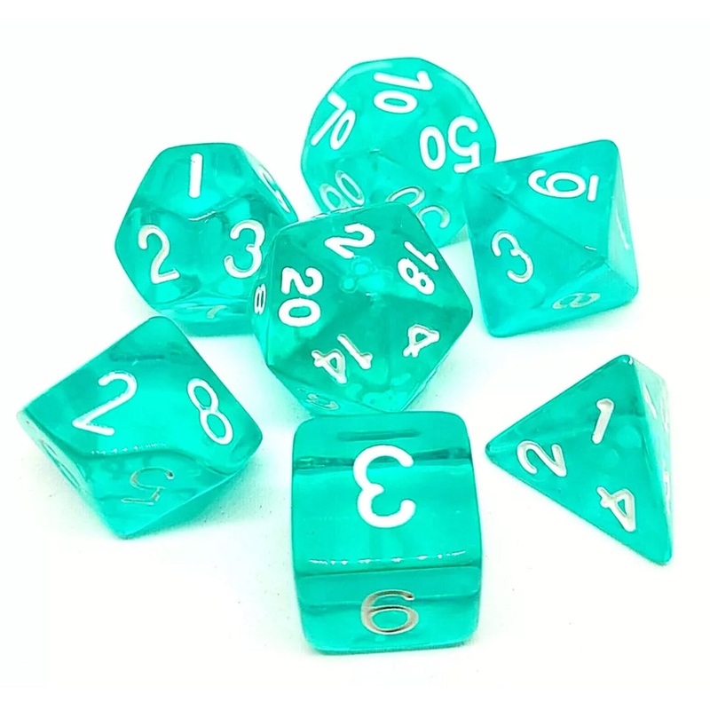 Kelpies Delight – 7 Piece Polyhedral Dice Set + Dice Bag