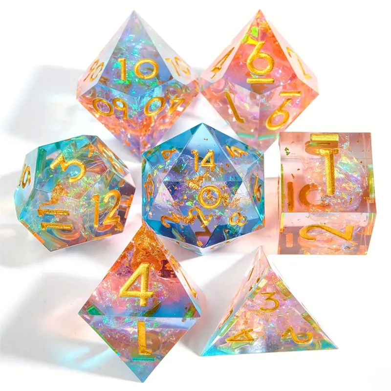 Life’s Awakening – Handcrafted Sharp Edge Dice Set & Dice Case