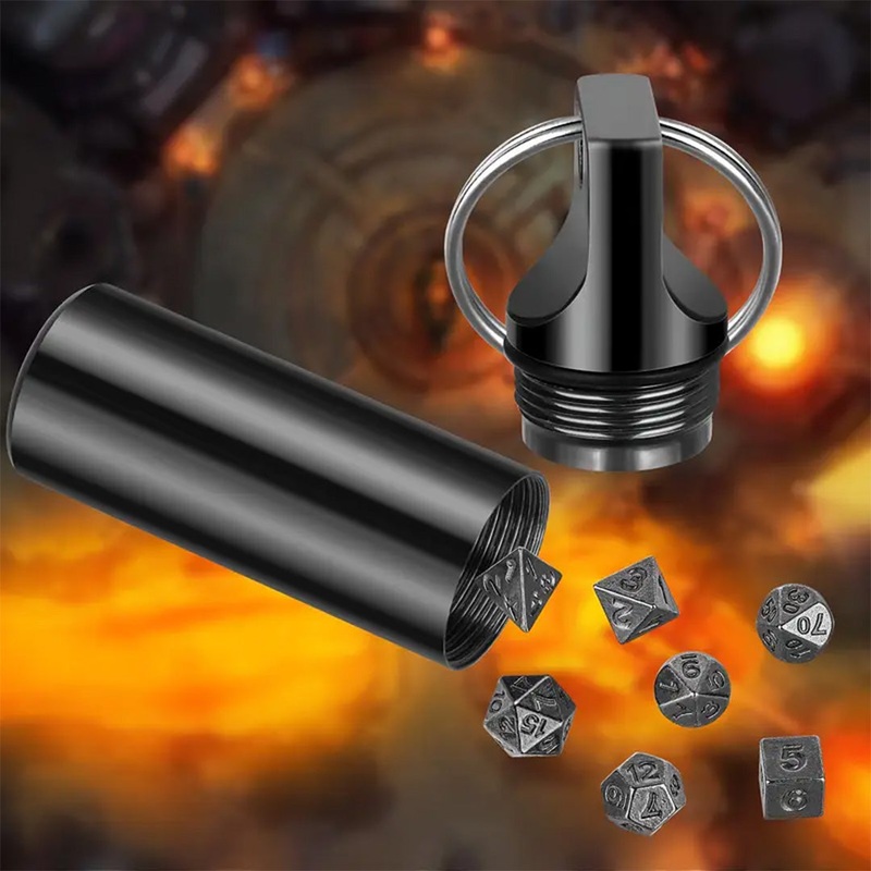 Pack & Go Dice! – 7 Piece Mini Metal Polyhedral Dice Set