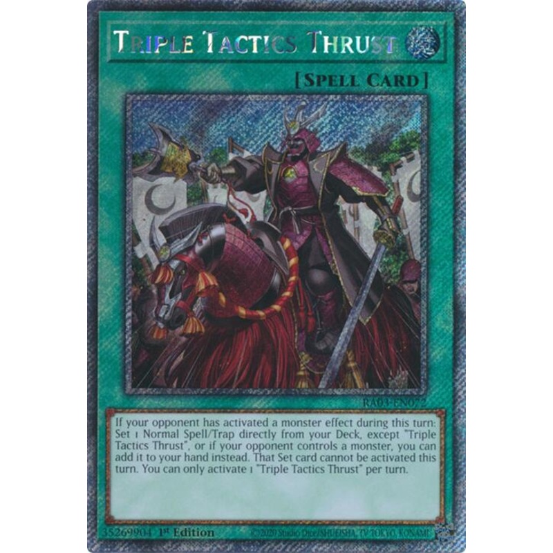 Triple Tactics Thrust (Platinum Secret Rare) [RA03-EN072] Platinum Secret Rare
