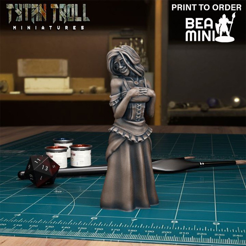 Curse of Strahd – Helga Ruvak | BeaMini Print to Order Miniatures