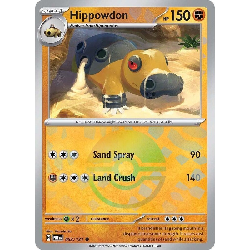 Hippowdon (053/131) (Poke Ball Pattern) [Scarlet & Violet: Prismatic Evolutions]