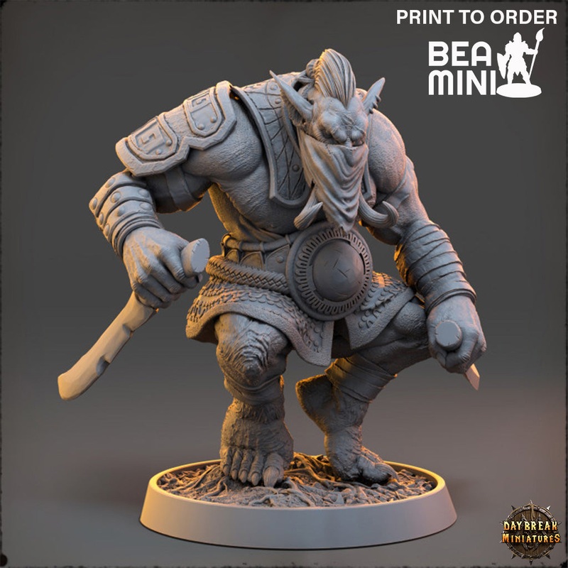 Stabber Talarius  – The Mammoth Ogres of Skull Mountain | BeaMini Print to Order Miniatures
