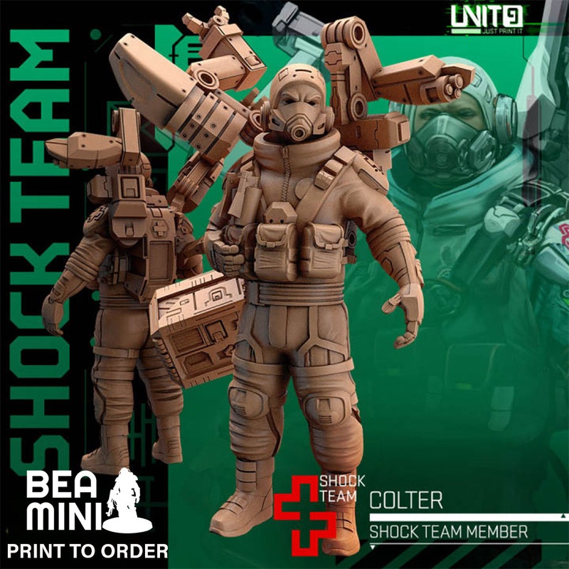 Colter – Shock Team Member | BeaMini Print to Order Miniatures