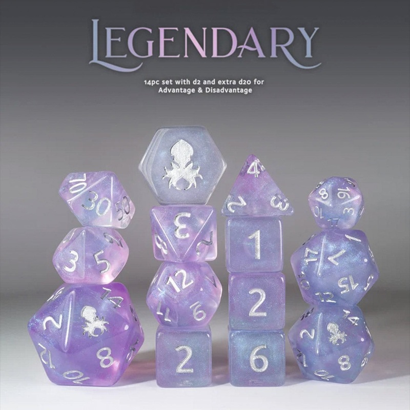 ‘Legendary’ 14pc Dice Set by Kraken Dice