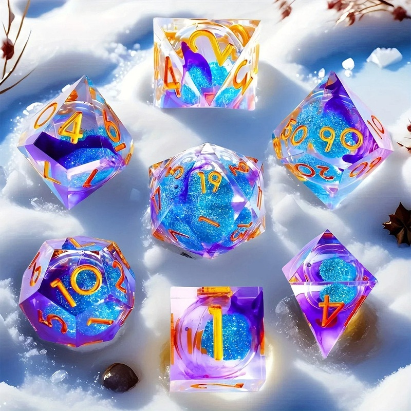 Winter Wonderland – Liquid Core Sharp Edge Dice Set