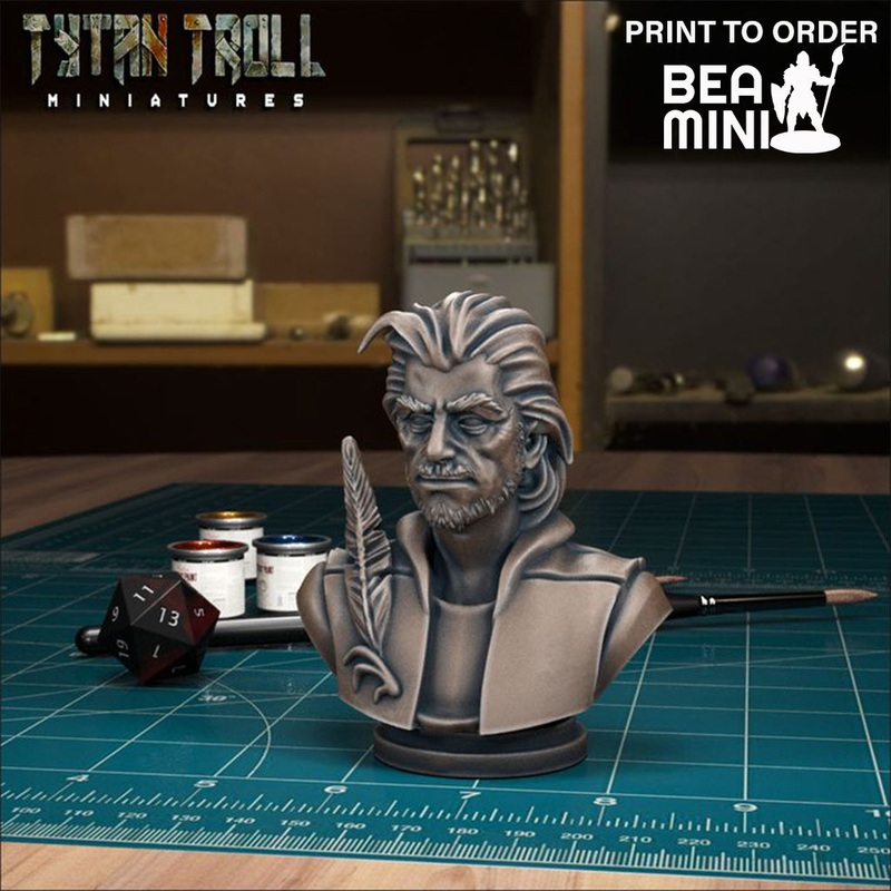 Curse Of Strahd – Adrian Martikov Bust | BeaMini Print to Order Miniatures